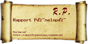 Rapport Pénelopé névjegykártya